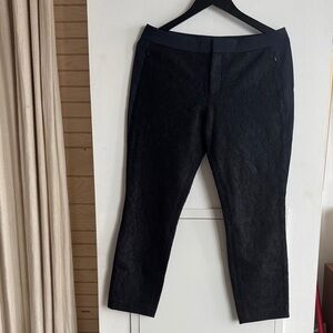 Black and Navy Lace Trousers